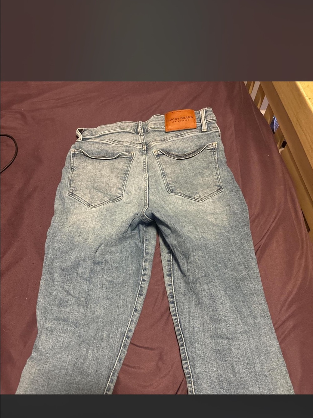 Women’s Light Blue Lucky Brand Skinny Button-Fly Jeans - Picture 3 of 3